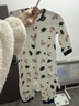 nest designs嬰兒純棉連體衣秋冬長(cháng)袖新生兒爬服和尚衣寶寶哈衣 森林食光-直襟連體衣 80cm （建議身高73-82cm） 曬單實(shí)拍圖