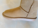 意爾康女靴雪地靴女士棉鞋厚底冬季加絨保暖東北抗寒短靴媽媽靴子 土黃色 加絨 39 曬單實(shí)拍圖