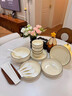 陶弈釉下彩碗碟套裝家用2025高顏值奶油風(fēng)陶瓷餐具套裝碗盤(pán)筷喬遷碗具 【店長(cháng)推薦】十二人食64件套素白 曬單實(shí)拍圖