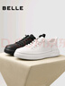 百麗男鞋時(shí)尚小黑白板鞋男士25新款冬商場(chǎng)款套腳休閑鞋D3MA6DM5 白色 40 (250mm) 曬單實(shí)拍圖