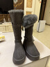 斤慕 加絨雪地靴女加厚長(cháng)筒2025冬季可折翻兩穿保暖中長(cháng)筒靴子棉鞋靴 長(cháng)筒雪地靴女【加絨 灰色】 37 曬單實(shí)拍圖
