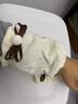 短款袖套女上班防污套袖秋冬季棉衣羽絨服袖口防臟毛絨時(shí)尚袖套 短款毛絨水晶球袖套米白色 曬單實(shí)拍圖