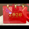 金值2026年臺歷皮面日歷馬年禮盒裝/紅色 2025日歷記事本月歷年歷周歷計劃本辦公室桌面擺件辦公送禮 曬單實(shí)拍圖