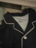 無(wú)印良品（MUJI）男式 無(wú)側縫法蘭絨睡衣男士家居服男款純棉套裝25年秋季 FB0ZDC5A 藏青色 L (上裝175/100A下裝175/88A) 曬單實(shí)拍圖