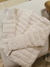 鴨鴨（YAYA）佟麗婭同款輕薄羽絨服女新款冬季短款圓領(lǐng)內膽修身時(shí)尚薄外套男 米白色【女款無(wú)領(lǐng)】 XL 曬單實(shí)拍圖