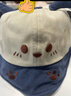 愛(ài)寶適嬰兒帽子春秋款寶寶鴨舌帽卡通棒球帽兒童外出遮陽(yáng)帽 藍小熊T150 曬單實(shí)拍圖