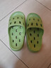 2025新款夏季浴室拖鞋鏤空涼拖鞋女洗澡防滑情侶一字拖喜慶紅過(guò)年 綠色(速干拖) 38-39 適合37-38 曬單實(shí)拍圖