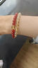 百洛奇馬年巴西天然紅瑪瑙黃水晶手串全凈體招財轉運雙圈黃色手鏈禮遇季 珠子8mm 曬單實(shí)拍圖