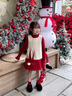 G.DUCKKIDS小黃鴨拜年服女童連衣裙冬季兒童過(guò)年喜慶裙子女寶寶冬裝新年衣服 毛衣裙子套裝 90 建議1~2歲【 80-90cm】cm 曬單實(shí)拍圖