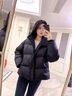 妍莉芬（yanlifen）羽絨棉服女裝2025年冬季新款女士棉衣外套高檔衣服加厚面包服棉襖 黑色 M（建議：90-108斤） 曬單實(shí)拍圖