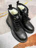 老爺車(chē)（WECKER）馬丁靴男2025新款真皮羊毛棉鞋男冬季加絨皮鞋男皮毛一體工裝靴 LYMB18072黑色[羊毛內里] 42 曬單實(shí)拍圖