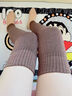 貓人腿套過(guò)膝長(cháng)筒襪子女春秋季加厚護膝保暖高筒襪羊毛襪女士襪套 咖啡 均碼 曬單實(shí)拍圖