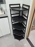 日本MUJIU廚房三角置物架落地多層鍋架轉角靠墻放鍋收納三腳架子 五層 黑色 高104.5長(cháng)31(層距可調 曬單實(shí)拍圖