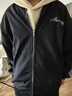 趣米樂(lè )美式hiphop飛行員夾克男女秋冬季寬松潮流棒球服高街痞帥衣服外套 黑色 L 【建議100-120斤】 曬單實(shí)拍圖
