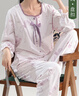 瑪倫薩【新中式】純棉睡衣女春夏2025新款盤(pán)扣長(cháng)袖長(cháng)褲方領(lǐng)大碼家居服 曬單實(shí)拍圖