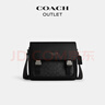 蔻馳（COACH）【新年禮物】奧萊男士男包經(jīng)典標志老花 RACER信使包斜挎單肩包 QB/炭黑色/黑色 曬單實(shí)拍圖