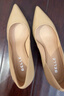 百麗（Belle）【92系列】趙今麥同款裸色牛皮細高跟鞋女婚鞋單鞋子3Y6B2AQ6預售 杏色 37 曬單實(shí)拍圖