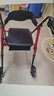 立善老年人助力行走器老人推車(chē)可推可坐碳纖維輪椅骨折小型輕便輔助車(chē) 【升級腳踏款紅】助行+輪椅+買(mǎi)菜車(chē)/LG05 曬單實(shí)拍圖