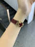 【真皮】適用華為gt6手表帶gt5新款watch5女款四葉草pro磁吸扣gt4 【金扣酒紅】真皮+花朵磁吸扣 GT6/5/4【41/42mm表盤(pán)】接口18mm 曬單實(shí)拍圖