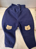 蓋璞男女幼童2025秋季新款抓絨小熊束口針織長(cháng)褲寬松兒童裝805398 曬單實(shí)拍圖