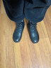 YRC意爾康冬季真皮牛筋底媽媽短靴女鞋加絨保暖平底中老年女士皮鞋防 黑色7305 37 標準碼 曬單實(shí)拍圖