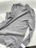 艾諾絲雅詩(shī)【商場(chǎng)同款】2025冬季新品百搭100%綿羊毛針織衫打底衫女40938089 煙灰色 2XL 曬單實(shí)拍圖