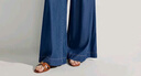 茵曼復古水洗毛邊設計感闊腿牛仔褲2025春季女裝高腰長(cháng)褲 深牛仔藍 26 曬單實(shí)拍圖