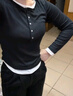 森馬t恤女短款修身內搭25年春秋假兩件打底衫亨利領(lǐng)109125101001 曬單實(shí)拍圖
