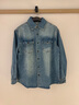 UR【明星同款】2026春季新款男復古水洗棉質(zhì)牛仔襯衫UMM850078 灰藍 S 曬單實(shí)拍圖