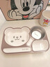 沃德百惠（WORTHBUY）兒童餐盤(pán)寶寶卡通加厚防燙防摔輔食盤(pán)湯碗小學(xué)生吃飯餐具套裝 熊 曬單實(shí)拍圖