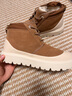 UGG冬季男女同款時(shí)尚厚底系帶紐姆休閑彩殼雪地靴時(shí)尚靴 1143991 CWTC | 栗色/灰白色 42 曬單實(shí)拍圖