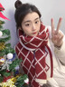 GIAVENTOLA圍巾女秋冬季2025新款圍脖女披肩加厚保暖輕奢生日禮物送女友老婆 紅配米【精致禮盒裝】 曬單實(shí)拍圖