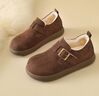 LINBUXAN加絨勃肯鞋女冬季2025年新款一腳蹬保暖毛毛二棉鞋軟底防滑樂(lè )福鞋 咖色【旗艦版】 36 曬單實(shí)拍圖