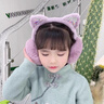 JCZS德國品牌兒童耳罩冬天耳罩保暖女生可愛(ài)兒童小孩女童防風(fēng)耳包冬季 深粉色-亮片貓耳套 曬單實(shí)拍圖