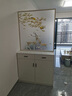 翟彥鋼屏風(fēng)隔斷鞋柜儲物裝飾柜輕奢入戶(hù)玄關(guān)進(jìn)門(mén)現代簡(jiǎn)約客廳藝術(shù)玻璃畫(huà) 60*30*220圖案可換定制 曬單實(shí)拍圖