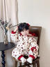 心楠嬰兒衣服小月齡女孩寶寶秋冬棉服圣誕夾棉拜年過(guò)年一周歲禮服冬裝 平安喜樂(lè )拜年服 90cm 【體重25-30斤左右，適合身高80-90cm】 曬單實(shí)拍圖