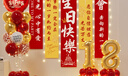 盛夏時(shí)光十八周歲成人禮生日氛圍裝飾氣球掛布背景墻場(chǎng)景布置男孩女孩18 18歲地飄條幅紅色款組合 曬單實(shí)拍圖