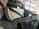 秋冬季加絨加厚牛仔褲男士青年潮流高彈修身小腳休閑褲子耐磨工作 【加絨厚款保暖】灰色+藍色  兩件裝 加絨 32 【建議130-140斤】 曬單實(shí)拍圖
