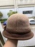 HG中老年帽子女冬季保暖漁夫帽媽媽奶奶老人帽子毛呢百搭禮帽送禮物 深棕色 均碼 曬單實(shí)拍圖