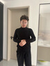 恒源祥秋冬季新款羊毛衫男士純羊毛加厚毛衣羊毛絨衫高領(lǐng)保暖打底衫 黑色半高 -純羊毛 L 170 (建議125-140斤穿) 曬單實(shí)拍圖