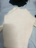 三彩【宋軼同款】可機洗100綿羊毛2025冬季新款針織衫修身打底衫簡(jiǎn)約M 米白色 L 165/88A 曬單實(shí)拍圖