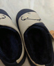 樂(lè )拖側臉熊 棉拖鞋男秋冬季防水保暖厚底棉鞋情侶居家拖鞋 藏青42-43 曬單實(shí)拍圖
