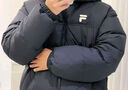FILA 斐護科技|斐樂(lè )女裝長(cháng)款羽絨服冬季休閑簡(jiǎn)約連帽保暖羽絨外套 云菇白-WT 175/92A/XL 曬單實(shí)拍圖