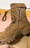 萬(wàn)里馬正版棕色作戰靴男靴耐磨側拉鏈夏季戶(hù)外登山鞋沙漠靴新式 萬(wàn)里馬棕色 43 曬單實(shí)拍圖