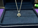 柘光1克拉 拓光鉆石項鏈18K婚禮求婚女項鏈鉆石首飾生日禮物送女友 客定款項鏈:滿(mǎn)鉆小扇子項鏈/18k玫瑰金 曬單實(shí)拍圖