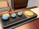 尚言坊簡(jiǎn)易仿烏金石茶盤(pán)儲水式排水家用多功能一體茶托盤(pán)高檔干泡茶臺 1【帶干泡墊款】如春鯉魚(yú)躍浪一體盤(pán)（58*25.3*5cm） 曬單實(shí)拍圖