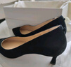 7or9 黑茶 黑色單鞋舒適職業(yè)細跟5cm百搭尖頭空氣棉高跟鞋送女友禮物 黑茶（標準版） 配飾需要另外購買(mǎi) 37 曬單實(shí)拍圖