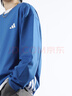 adidas三條紋休閑簡(jiǎn)約寬松長(cháng)袖T恤男女秋季阿迪達斯輕運動(dòng)   藍色   M 曬單實(shí)拍圖