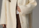 帕什拉絨雙面呢大衣女10%山羊絨寬松立領(lǐng)秋冬短款外套 RT-L302 白色 M 曬單實(shí)拍圖