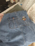 喜雅萌孕婦裝秋冬背帶褲孕婦牛仔秋季外穿套裝寬松大碼牛仔褲小個(gè)子春秋 藍色背帶褲(單件) M 建議90-110斤 曬單實(shí)拍圖